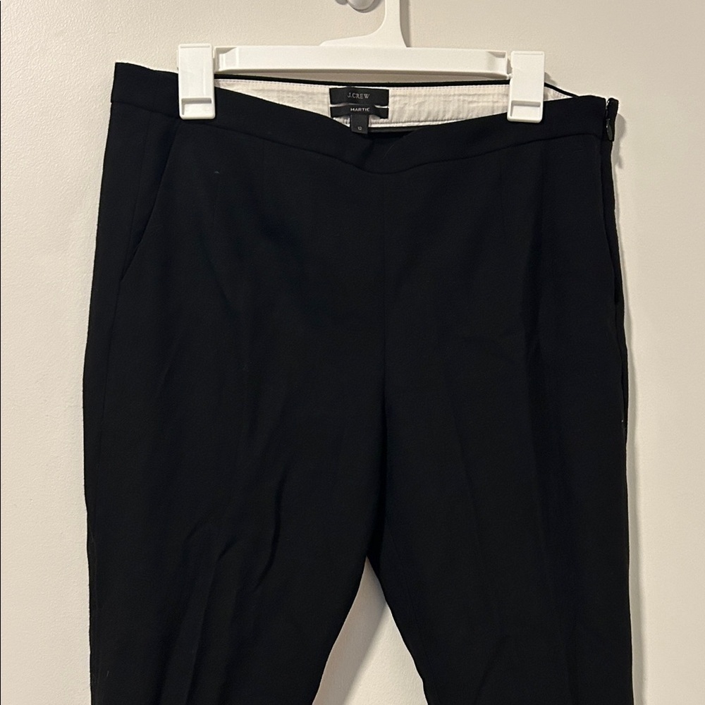 J Crew Martie Black Dress Pants Work Office Career Size 12
